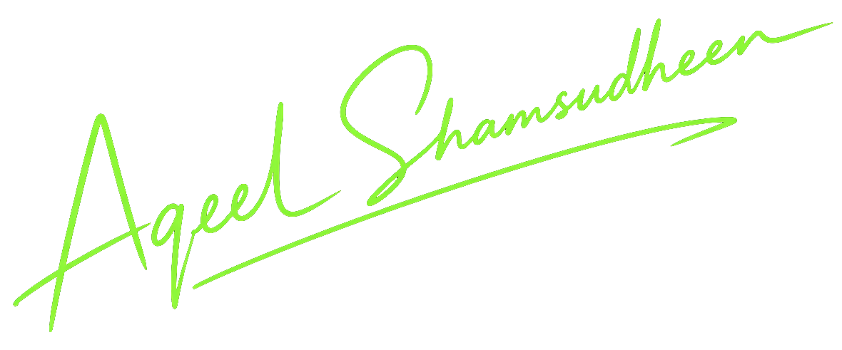 Aqeel Shamsudheen autograph